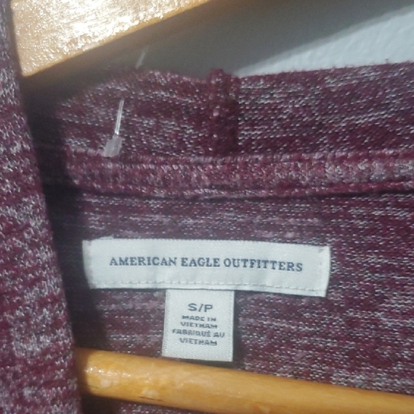 American Eagle Hoodie Size S SMALL Y2k Women's Purple Zip-Up Hoodie - Picture 4 of 6